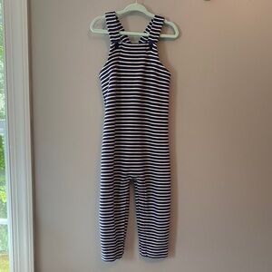 Hanna Andersson kids’ striped terry cotton overalls